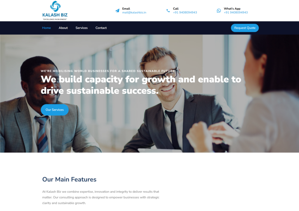 Kalash Biz – Business Consulting & Strategic Advisory Web